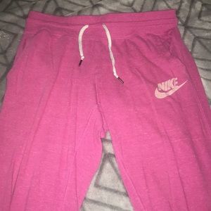 Pink nike joggers